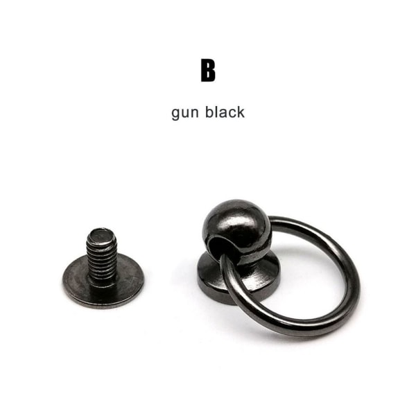 10 st/förpackning Nit Stud Ball Nail SVART B B black B-B