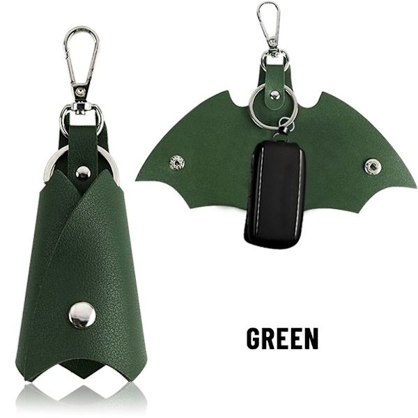 PU læder nøglering Læder nøglering GRØN Green