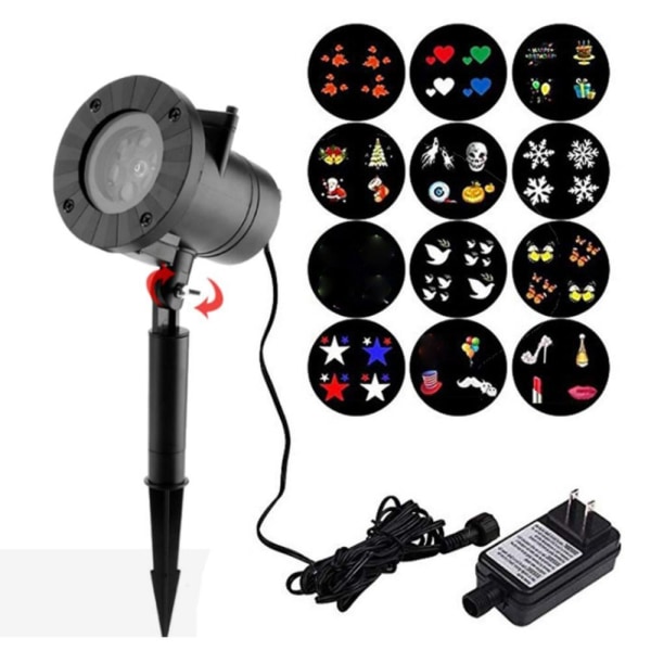 Projection Lawn Lamp Christmas Snowflake Projection Light EU EU EU