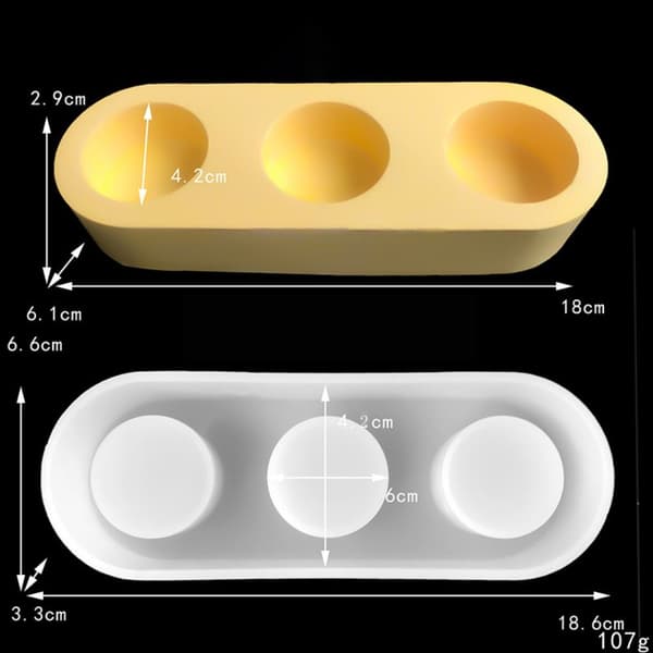 Lysestaker Form Silikonform 3 3 3