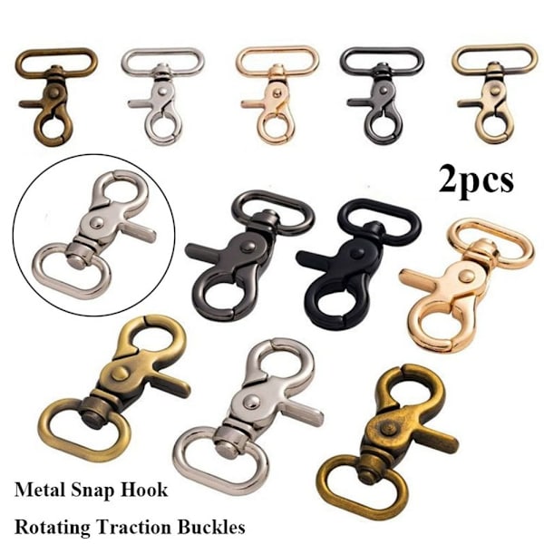 2kpl Metal Snap Hook Traction Soljet PRONSSI 38MM Bronze 38mm