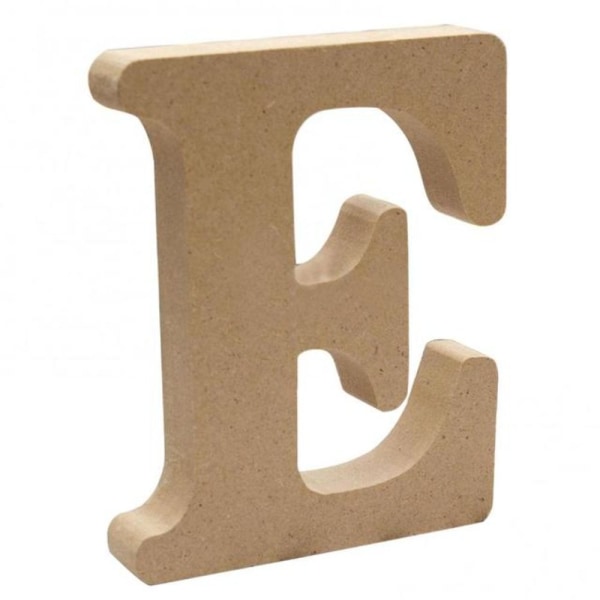 Alfabetdekor i tre MDF-form Alfabetdekorasjon E E E