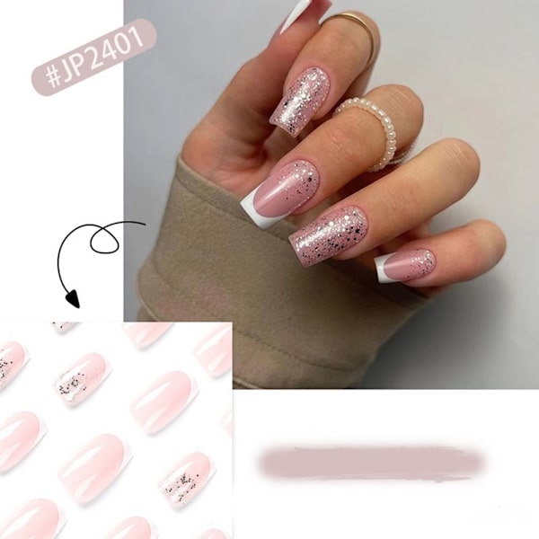 24stk False Nails Long Square JP2401 JP2401 JP2401