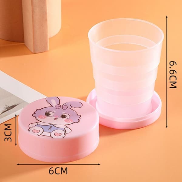 4st 100ML Vattenkopp Fällbar kopp ROSA ROSA Pink