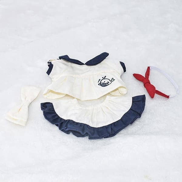 Bomulls Docka Baby Kläder VIT white