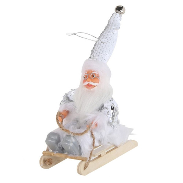 Sittende slede julenisse juledukkefigurer 6 6 6