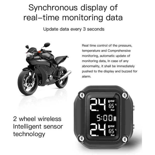 Motorcykel Tpms Däcktrycksövervakning 2 2