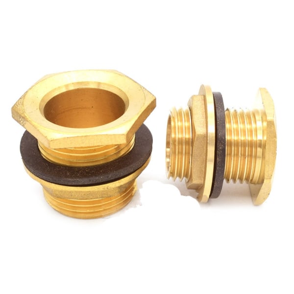 2 stk Messing Vandtank Connector Vandtank Afløbsadapter 1 TOMME 1 Inch