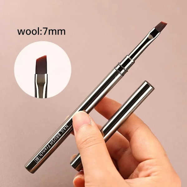 2kpl Kynsiharja Nail Art Liner Harjat Kynä OBLIQUE HEAD OLIQUE Oblique Head