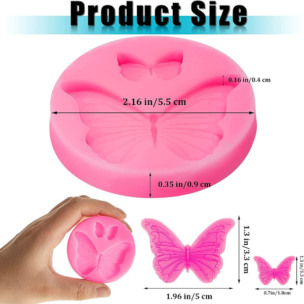 Silikone Forme Polymer Clay Mold Butterfly Form