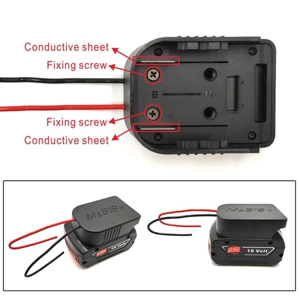 Power Wheels Adapter DIY Adapter Strøm FOR BOSH FOR BOSH