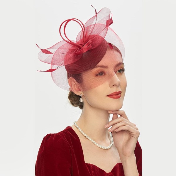 Pillbox-hatut mesh PUNAINEN red