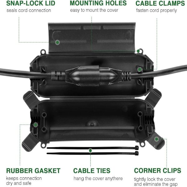 3 Stk Safety Junction Box Vandtæt Box Wire Box Protective