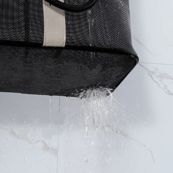 Vask håndtaske opbevaringstaske GRÅ L grey L