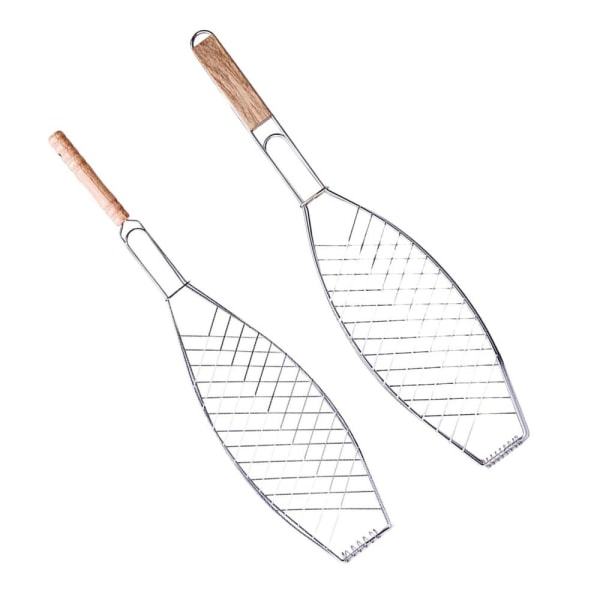 Træhåndtag Grillet Fisk Clip A A A