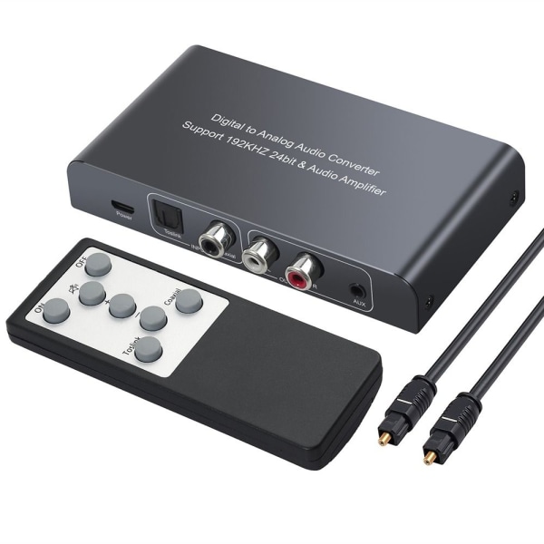 Digital til Analog Audio Converter Koaksial Toslink Optisk til