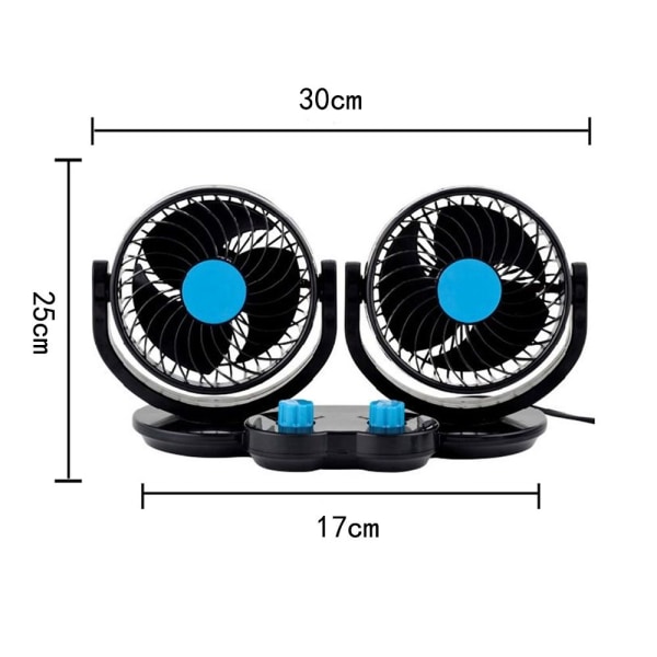 Bil Fläkt Dual Head Bilfläkt DUAL HEAD-12V DUAL HEAD-12V Dual Head-12V