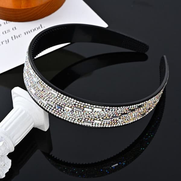 Rhinestone pandebånd til kvinder pige GRÅ Grey