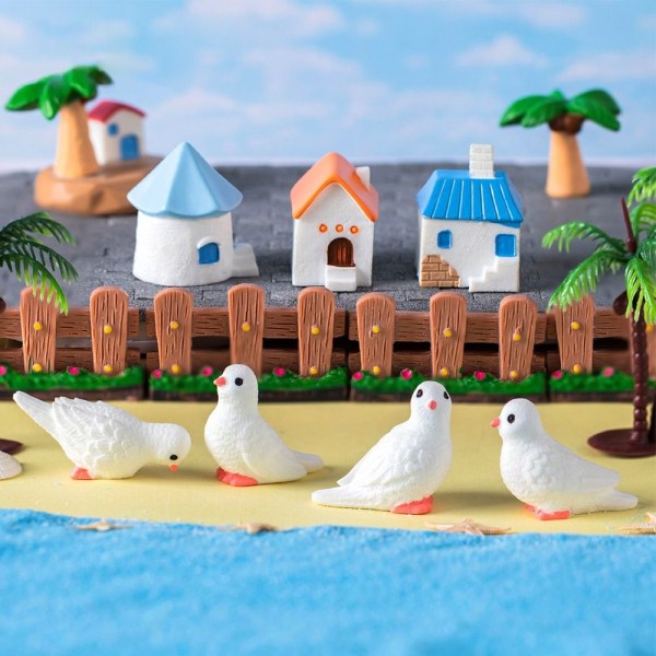 5 st Island Dove House Coconut Tree Micro Landscape 1 1 1