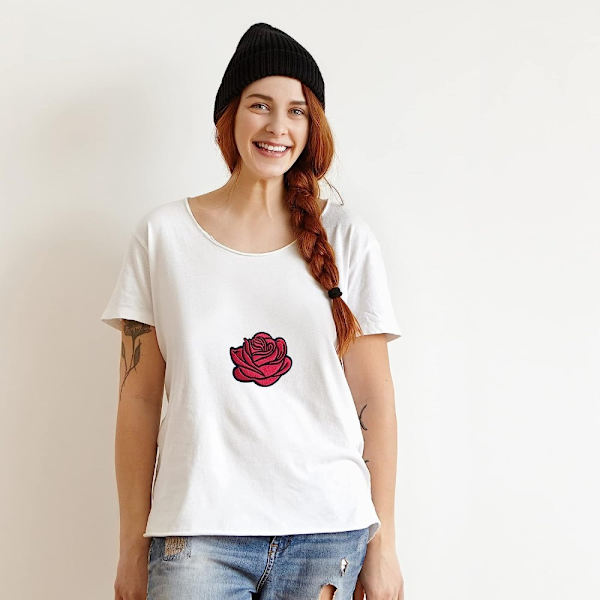 10 stk Rose Broderede Patches Beklædning Iron-on Broderet