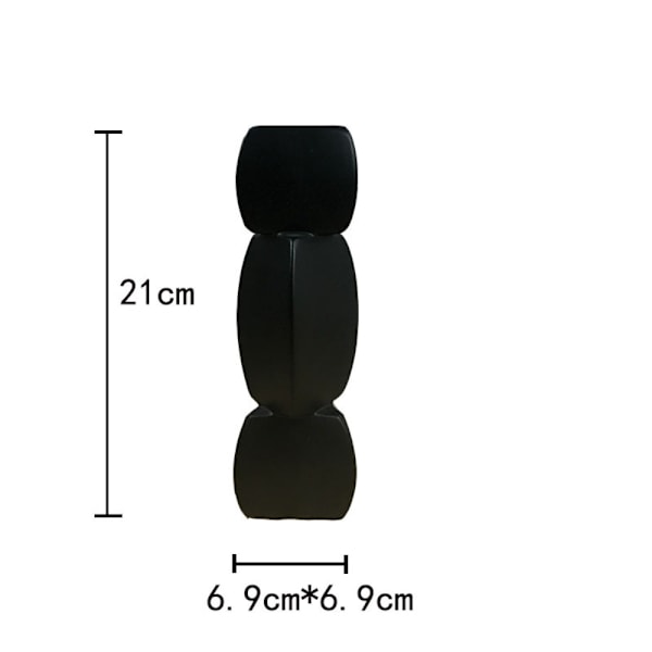 Minimalistisk Vase Sort Vase SORT B B black B-B