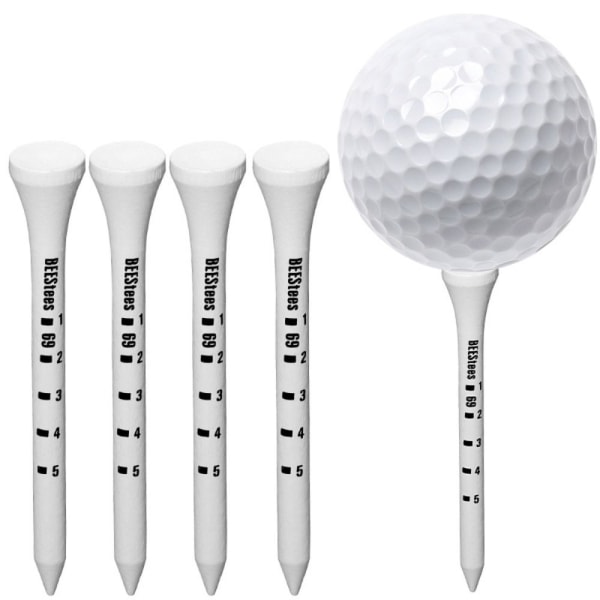 100 kpl Golf Wood T-paidat Valkoinen raidallinen Golf T-paita 83MM 83MM 83mm