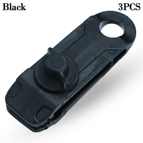 3 kpl pressuklipsit Alligator Clip Hook MUSTA Black
