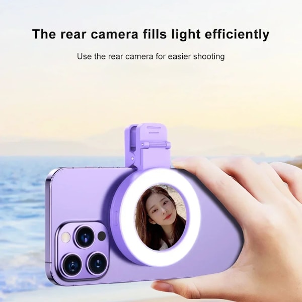 Puhelimen täyttövalo Selfie Mirror Selfie Heijastin Peilit PURPURA Purple