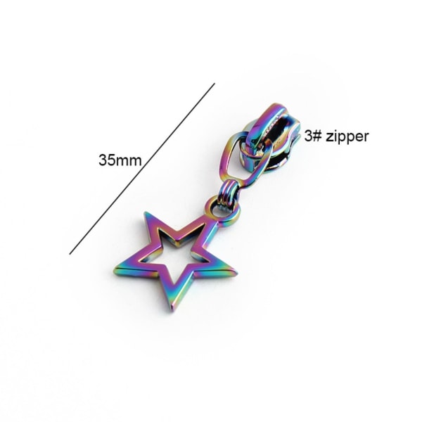 12 STK #3 Rainbow Zipper pulls Star Zipper pulls erstatning