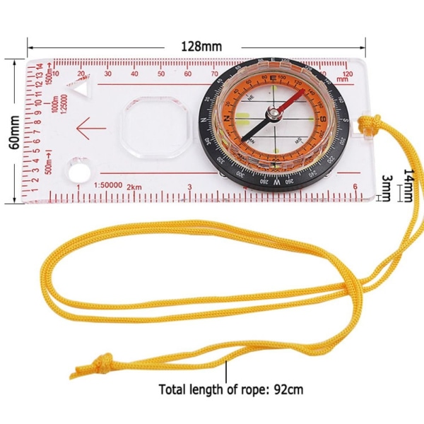 Kartlinjal Kompass Orienteringsnavigasjonsskala