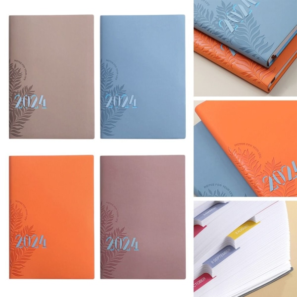 2024 Englanti Agenda Kirja Kalenteri Kirja PINK pink