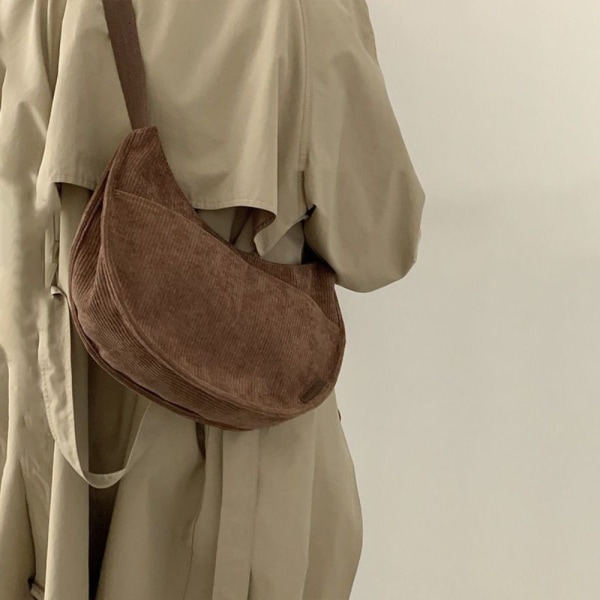 Canvas skuldertaske Crossbody taske HVID white