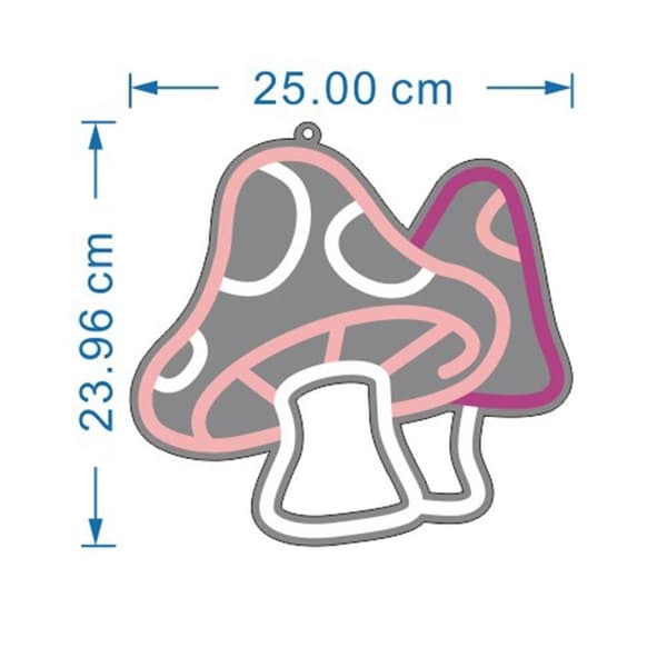 Mushroom Neon Light Svamp Neonskylt B B B