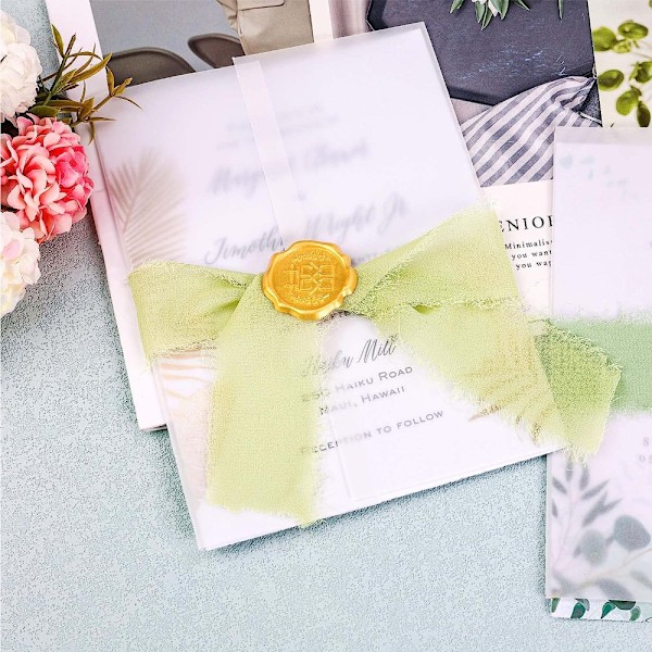 Vellum papper inbjudan papper akryl inbjudningar