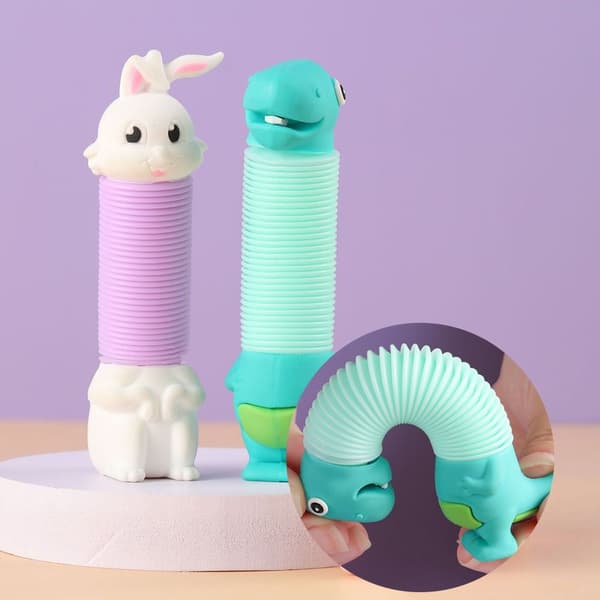 3 STK Girafpoprør Dyresugelegetøj E E E