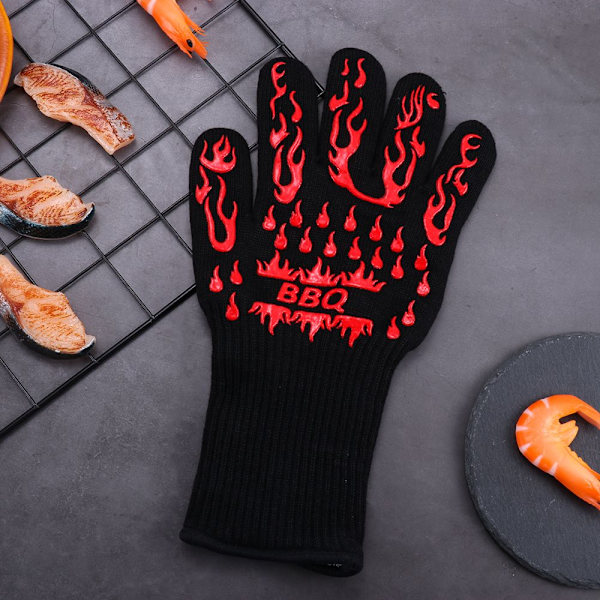 Grillhandskar Grillhandske SVART STIL2 Black Style2