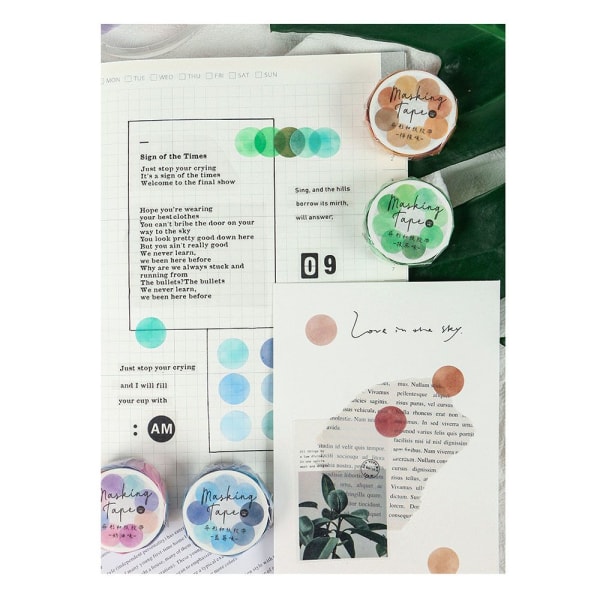 3 rullar/ 4 rullar frukttejp formad Washi-tejp multicolor 3-3