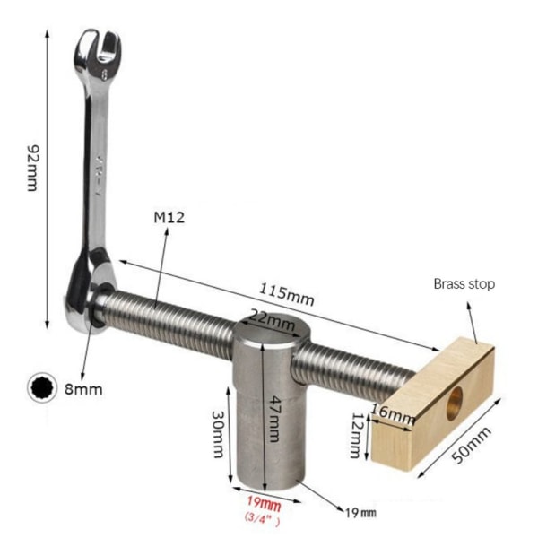 Arbetsbänk Desktop Quick Fixture Fast Fixed Clip 19MM 19MM