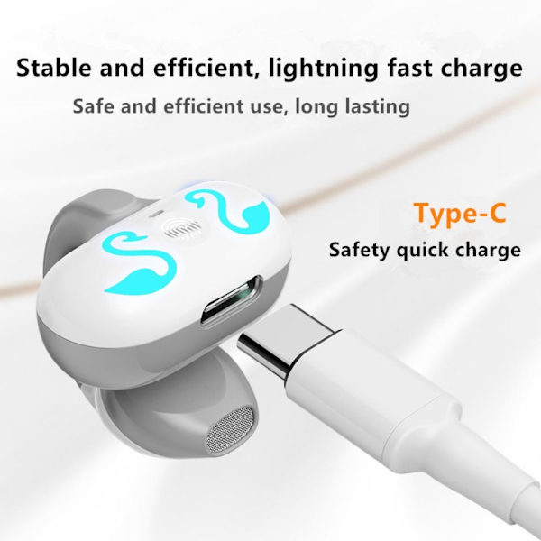 Trådlösa hörlurar Bluetooth Trådlöst headset VIT White