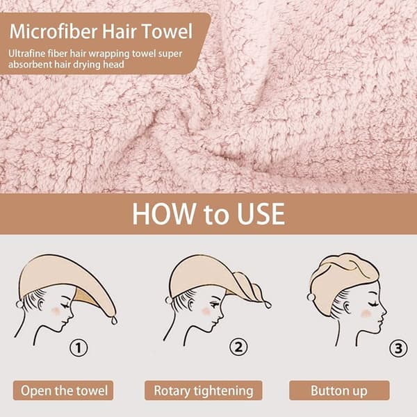 Snabbtorkande cap Microfiber Hårhandduk BLÅ blue