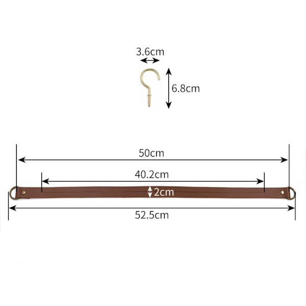 Gardinholder Rope Læder Tiebacks SORT black