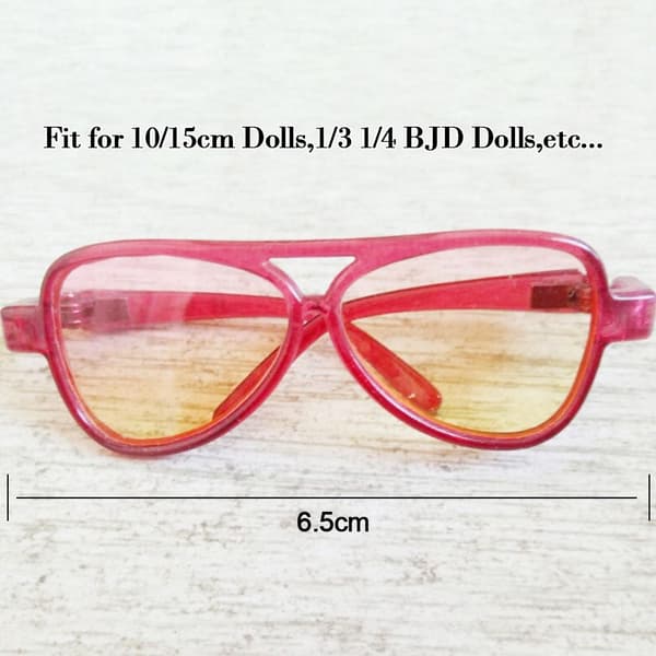 Cute Heart Frame Plush Doll Eyeglasses 2 2 2