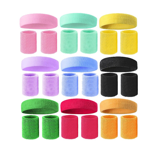 3stk/sæt Wrist Guards Sports Pandebånd SORT Black