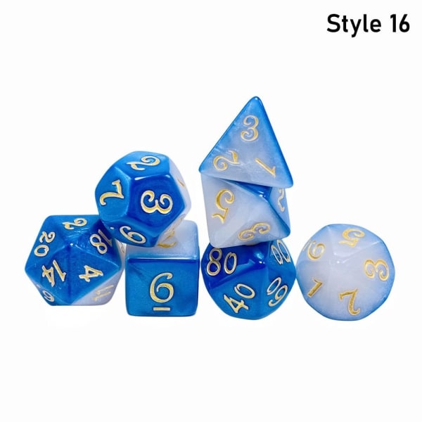 7 st/ set DND-tärningar polyedriska tärningar STYLE 16 STYLE 16 Style 16