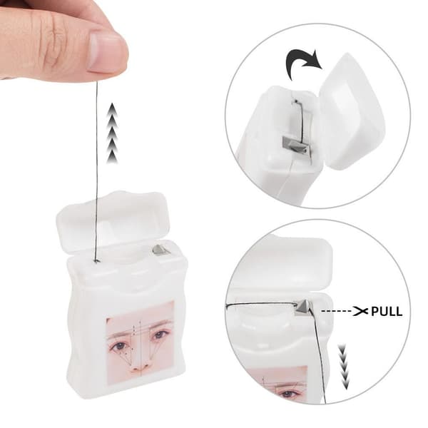 Brow Marker Thread Øyenbrynssjablonger HVIT white