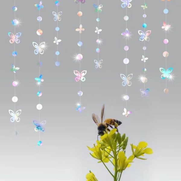 Hengende iriserende bannere Stjerne Butterfly Garland ROSE GULL rose gold 3m-butterfly-3m-butterfly