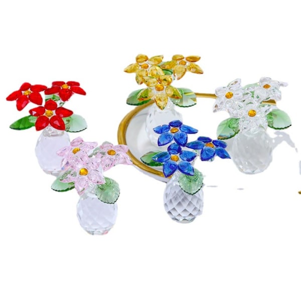 Forget Me Not Blommor Figuriner Blå Kristall Blommor Ornament