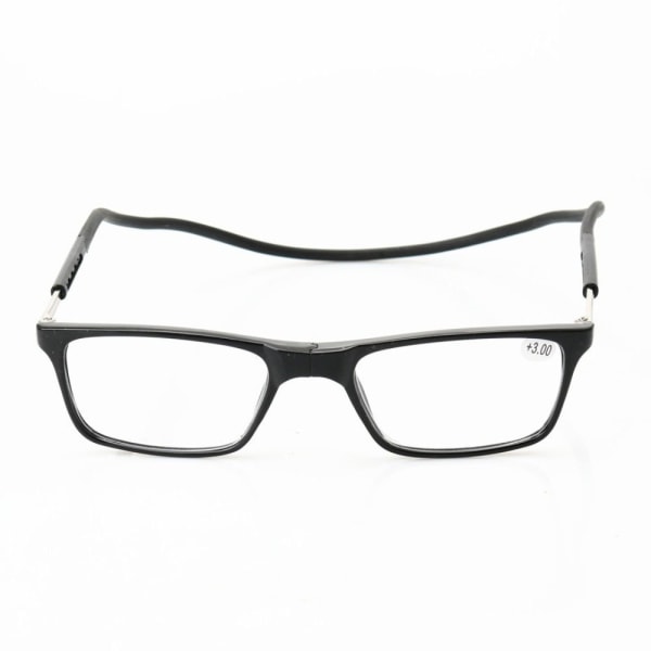 Anti-blåt lys læsebriller Firkantede briller SORT +250 black +250-+250