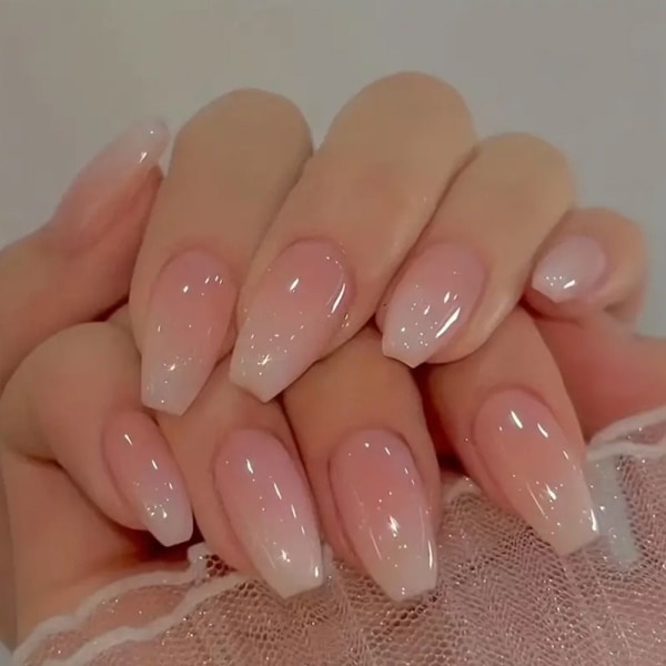 Coffin Fake Nails Ballerina tekokynsien painaminen kynsille