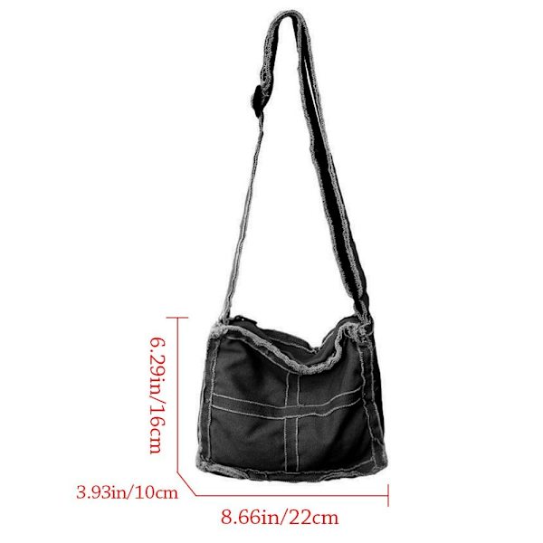 Skulderveske Messenger Bag SVART black